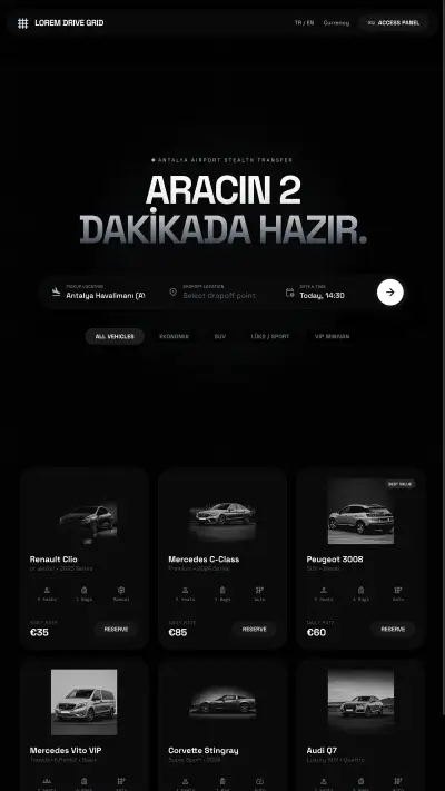 Location de voiture site web